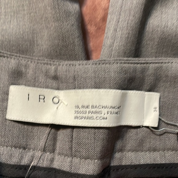 NWT IRO Bettina Grey Paperbag Waist Trousers - Picture 7 of 9